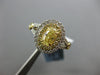 WIDE EGL 1.84CT WHITE & FANCY YELLOW DIAMOND 18K 2TONE GOLD OVAL ENGAGEMENT RING