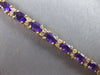 15.90CT DIAMOND & AAA AMETHYST 14KT YELLOW GOLD 3D OVAL & ROUND TENNIS BRACELET