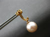 LARGE .48CT DIAMOND & AAA PINK SOUTH SEA PEARL 18KT ROSE GOLD HANGING EARRINGS
