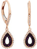 2.27CT DIAMOND & AAA PINK SAPPHIRE 14KT ROSE GOLD 3D LEVERBACK HANGING EARRINGS