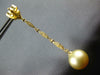 LARGE .42CT DIAMOND & AAA GOLDEN SOUTH SEA PEARL 18K YELLOW GOLD FLORAL EARRINGS