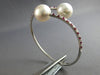LARGE 1.05CT DIAMOND & AAA RUBY & AAA SOUTH SEA PEARL 18K WHITE GOLD 3D BRACELET