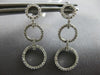 .38CT DIAMOND 14KT WHITE GOLD 3D CLASSIC CIRCLE OF LIFE JOURNEY HANGING EARRINGS