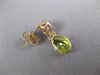 1.8CT AAA PERIDOT & AMETHYST 14KT YELLOW GOLD ROUND & OVAL BEZEL EARRINGS #27407