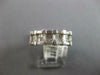 WIDE .98CT DIAMOND 14K WHITE GOLD 3D PRINCESS & BAGUETTE SQUARE ANNIVERSARY RING