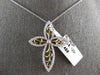 ESTATE 1.06CT DIAMOND 14KT TWO TONE GOLD 3D OPEN FILIGREE CROSS FLOATING PENDANT