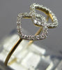 ESTATE .14CT DIAMOND 14KT YELLOW GOLD 3D DOUBLE GEOMETRICAL LOVE KNOT FUN RING
