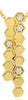 .15CT DIAMOND 14KT YELLOW GOLD MATT & SHINY MULTI HEXAGON 4 STONE LOVE NECKLACE