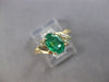 1.32CT DIAMOND & AAA EMERALD 14KT YELLOW GOLD OVAL ROUND & BAGUETTE RING 28154