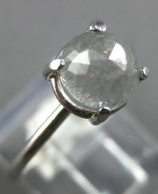 2.03CT SALT & PEPPER DIAMOND 18KT WHITE GOLD 3D SOLITAIRE ROUND ENGAGEMENT RING