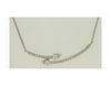 ESTATE .19CT DIAMOND 14KT WHITE GOLD 3D DOUBLE ARROW CRISS CROSS LOVE NECKLACE