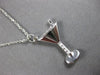 ESTATE .05CT DIAMOND 14KT WHITE GOLD 3D CLASSIC MARTINI FUN FLOATING PENDANT