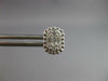 .27CT DIAMOND 14KT WHITE GOLD 3D ROUND & BAGUETTE CLUSTER FILIGREE STUD EARRINGS
