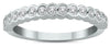 .37CT DIAMOND 14KT WHITE GOLD ROUND CLASSIC BEZEL SEMI ETERNITY ANNIVERSARY RING