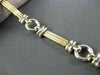ESTATE WIDE 14KT WHITE & YELLOW GOLD TOGGLE DESIGN BRACELET 7" INCHES #22705