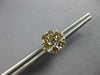 1.50CT CHOCOLATE FANCY DIAMOND 14KT WHITE GOLD 3D CLUSTER FLOWER STUD EARRINGS