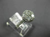 Estate .87Ct Diamond 14Kt White Gold 3D Classic Round Cluster Halo Fun Ring