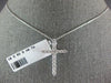 ESTATE .40CT DIAMOND 14KT WHITE GOLD 3D CLASSIC ROUND CROSS FLOATING PENDANT
