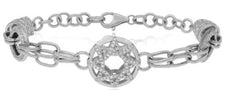 1.55CT DIAMOND 18K WHITE GOLD STAR CIRCULAR BY THE YARD ADJUSTABLE LOVE BRACELET
