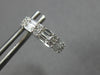 .65CT DIAMOND 14KT WHITE GOLD 3D ROUND & BAGUETTE 2 ROW HUGGIE HANGING EARRINGS