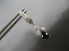 ESTATE 2.76CT DIAMOND & AAA SAPPHIRE 14KT WHITE GOLD TEAR DROP HANGING EARRINGS