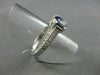 ESTATE 2.35CT SAPPHIRE & DIAMOND 14K WHITE FILIGREE ROUND ENGAGEMENT RING #14314