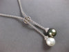 .42CT DIAMOND & AAA SOUTH SEA & TAHITIAN PEARL 18K WHITE GOLD 3D LARIAT NECKLACE