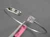 .30CT DIAMOND 18KT WHITE GOLD ROUND & BAGUETTE SQUARE FLORAL FUN BANGLE BRACELET