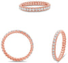 .83CT DIAMOND 14KT ROSE GOLD 3D ROUND CLASSIC ETERNITY MULTI HEART WEDDING RING