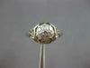 ANTIQUE ART DECO .21CT DIAMOND 18KT WHITE GOLD 3D FLOWER ENGAGEMENT RING #27342
