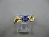 1.0CT DIAMOND & AAA TANZANITE 18K YELLOW GOLD OVAL & EMERALD CUT FUN RING #28032