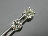 ESTATE .75CT DIAMOND 14KT WHITE GOLD 3D CLASSIC ROUND FOUR PRONG STUD EARRINGS