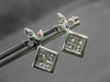 ANTIQUE .50CT DIAMOND 14K WHITE GOLD STAR CLUSTER FRIENDSHIP STUD EARRINGS #5272