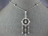 ESTATE LARGE 4.86CT DIAMOND PLATINUM 3D CIRCULAR BY THE YARD CHANDELIER NECKLACE