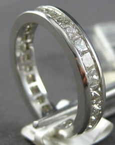 1.91CT DIAMOND 14KT WHITE GOLD 3D PRINCESS INVISIBLE ETERNITY ANNIVERSARY RING
