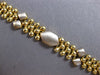 ESTATE 14KT WHITE & YELLOW GOLD 3D CLASSIC MATTE & SHINY HEXAGON FUN BRACELET