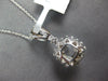 LARGE .55CT DIAMOND 18K WHITE & ROSE GOLD 3D 4 PRONG SEMI MOUNT FLOATING PENDANT