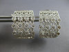 LARGE 1.05CT DIAMOND 18KT WHITE GOLD FILIGREE MILGRAIN CLIP ON HANGING EARRINGS