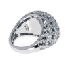 ESTATE LARGE 1.87CT DIAMOND 18KT WHITE GOLD 3D MULTI BEZEL DOME SHAPE FUN RING