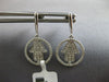 ESTATE .36CT DIAMOND 14KT WHITE GOLD 3D LUCKY HAMSA CHAMSA FUN HANGING EARRINGS