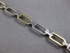1.08CT DIAMOND 14KT 2 TONE GOLD 3D ROUND OVAL LINK BY THE YARD TENNIS BRACELET