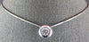 LARGE .61CT DIAMOND 18KT WHITE GOLD ROUND BEZEL FLOATING PENDANT NECKLACE #27243
