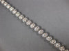 ESTATE LARGE 4.01CT DIAMOND 14KT WHITE GOLD 3D ROUND BEZEL PRONG TENNIS BRACELET