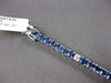8.42CT DIAMOND & AAA SAPPHIRE 14KT WHITE GOLD 3D CLASSIC ROUND TENNIS BRACELET