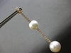 EXTRA LARGE 1.81CT DIAMOND & AAA SOUTH SEA PEARL 18KT ROSE GOLD HANGING EARRINGS