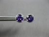 2.21CT DIAMOND & AAA AMETHYST 14K WHITE GOLD 3D ROUND CLASSIC HALO STUD EARRINGS