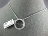 ESTATE .15CT DIAMOND 14K WHITE GOLD CLASSIC CIRCLE OF LIFE FLOATING LOVE PENDANT