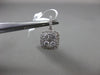 ESTATE .69CT DIAMOND 18KT WHITE GOLD 3D SQUARE CLUSTER HALO FLOATING PENDANT