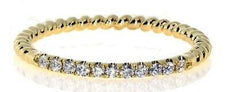 ESTATE .14CT DIAMOND 18KT YELLOW GOLD 3D CLASSIC ROUND ROPE ANNIVERSARY RING