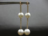 EXTRA LARGE 1.81CT DIAMOND & AAA SOUTH SEA PEARL 18KT ROSE GOLD HANGING EARRINGS